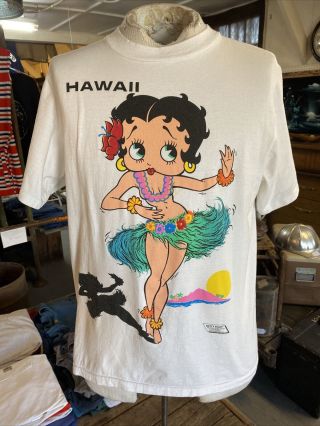Vtg 1989 Betty Boop Changes Double Sided Rap Tee Hawaii T Shirt Usa 80s 90s Xl