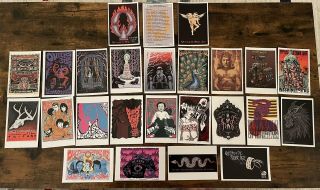 Queens Of The Stone Age Set Of 25 Concert Poster Postcards By Emek