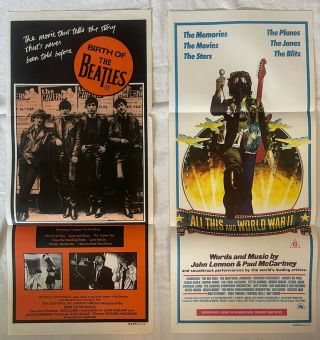The Beatles Movie Poster’s.  “birth Of The Beatles” & “all This And World War Ii”