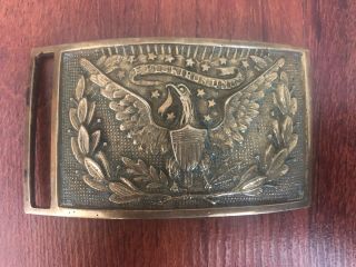 Vintage Antique Civil War Brass “american Eagle” Belt Buckle “e Pluribus Unum”
