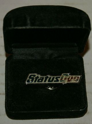 Status Quo Union Jack Uk Imported Metal Pin With Custom Case Htf