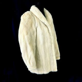 Mink Coat Medium Vintage 1950s Blonde Fur Knee Length For Cutter Crafts Repair