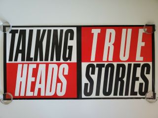 Rare 1986 Talking Heads True Stories Horizontal Promo Poster Vintage