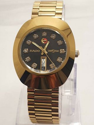 Vintag Rado Diastar Automatic Swiss Made Gold Plated Men Watch