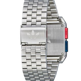 Adidas Archive M1 Mens Retro Digital Watch,  Silver Stainless Steel Band 2