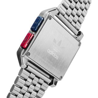 Adidas Archive M1 Mens Retro Digital Watch,  Silver Stainless Steel Band 3