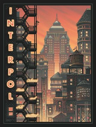 Interpol Concert Poster Montreal Limited Edition Signed & Numbered