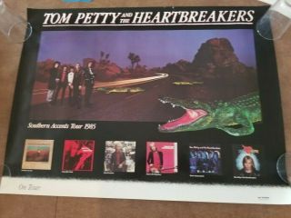 Tom Petty And The Heartbreakers Southern Accents Tour Promo Poster 1985