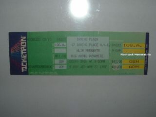 Big Audio Dynamite 4/22 1987 Concert Ticket Irving Plaza Nyc Very Rare