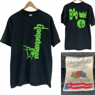 Vintage 90’s Goosebumps T Shirt Adult L “boo Dude ” Single Stitched Fotl Htf