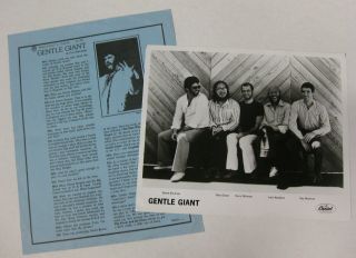 Gentle Giant Giant For A Day 1978 Us Promo Press Kit Prog Simon Dupree