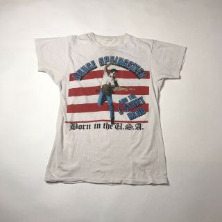 Vtg 1985 Bruce Springsteen The Boss Born In America Tour Tshirt Mens S Band Tee