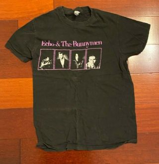 Vintage Echo And The Bunnymen Concert Tour T Shirt M Medium 38 - 40 Made In Usa