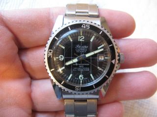 Vintage Sicura Submarine 23 Jewels 400 Waterproof Date Divers Swiss Watch