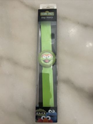 Sesame Street Oscar The Grouch Silicone Green Slap Watch By Viva Time