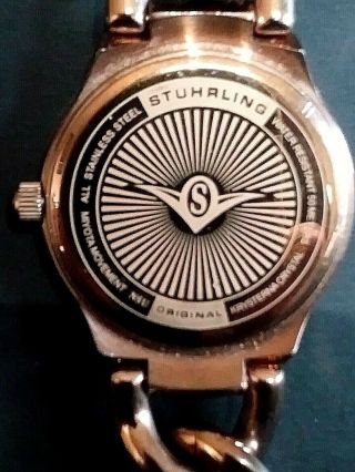 Stuhrling Women ' s Rose Gold Watch Renoir 813S.  04 EUC 3