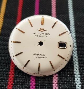 Vintage Movado Kingmatic Calendar Watch Dial 28.  6 Mm
