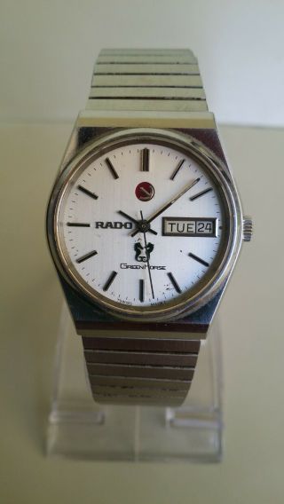 Rado Green Horse Automatic Day/date All Stainless Steel Wristwatch For Men 