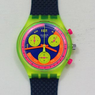 Swatch Chrono Grand Prix Scj101 Quartz Wristwatch 1992/93 - - Parts/repair