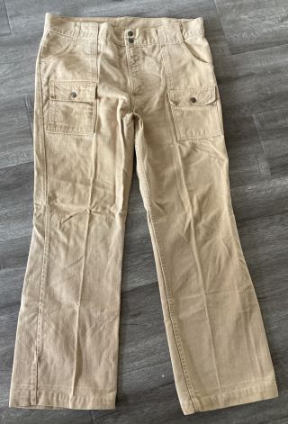 Vintage Levi’s Bush Pants ‘70s Khaki Brown Size 36x30 Sf - 207