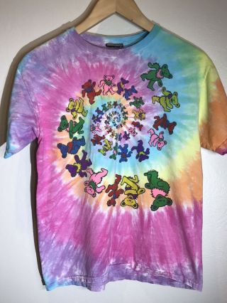 Vintage 1995 Tie Dye Grateful Dead Dancing Bears T - Shirt Gdm Inc.  No Tag