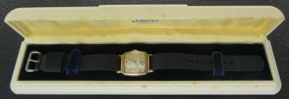 Vtg 1950s Hamilton Norman 14k Gold Filled Mens Wrist Watch W/original Case & Box