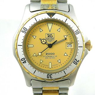 Tag Heuer 974.  013 Unisex Date Gold Silver Vintage Watch Swiss Quartz
