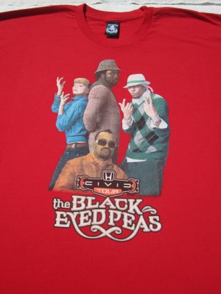Black Eyed Peas Civic Tour 2xl Concert T - Shirt Fergie Xxl