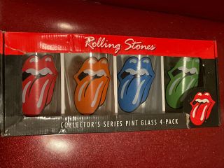 Rolling Stones Collector Series Pint Glass 4 Pack