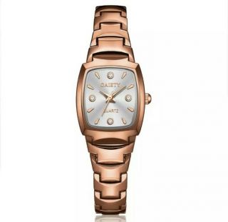 Rose Gold Womens Watch Fine Stainless Steel Bracelet Dress Ladies Gift Watch