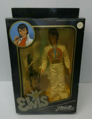 1984 Large 14” Vintage Elvis Presley Graceland Doll " The Sun " W/guitar And Mic
