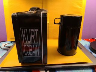 Nirvana Kurt Cobain Metal Lunch Box with Matching Thermos NECA Brand 2001 RARE 2