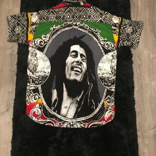 Bob Marley Button Down Shirt Roots Rasta Reggae Originals Mens Size 1x
