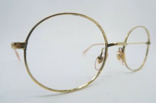 Vintage Gold Filled Eyeglasses Frames Off Round Lens Surrounds Made In France