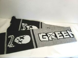Green Day 21st Century Breakdown Scarf Grey Black Knit Adult One Size