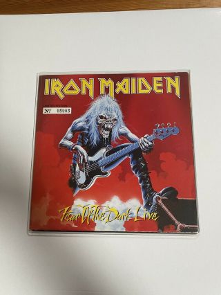 Iron Maiden Fear Of The Dark Live Rare 7” Single Poster Bag