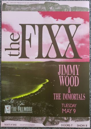 The Fixx Concert Poster 1989 F - 96 Fillmore