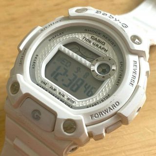 Casio Baby G - Shock Blx - 100 200m Tide Graph Chrono Quartz Watch Hour Battery