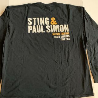 Upstaging Sting & Paul Simon 2014 Tour Shirt Mens Long Sleeve 2xl