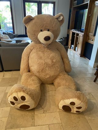 Huge Giant 93” Plush Teddy Bear,  Light Brown,  Life Size,  Nwt Gift