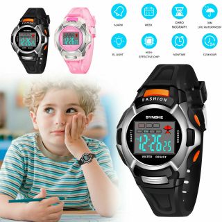 Kids Digital Watch Sports Electronic Multifunction For Boy Girl Wristwatch Gift