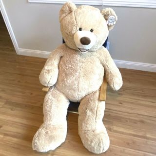 Hugfun Jumbo Big 53 " Teddy Bear Plush Stuffed Animal Light Brown Tan Large