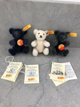 Steiff Xs Miniature Teddy Bears Vintage Mohair Germany