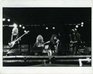Aerosmith Steven Tyler Joe Perry 1977 Concert Vintage Stamped 8x10 Photograph