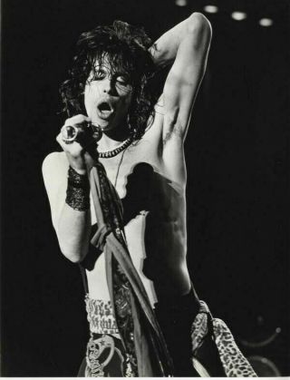 Aerosmith Steven Tyler Barechested Greek Theatre 1984 Vintage Stamped Photograph