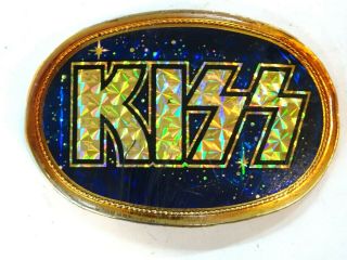 Rare Vintage Pacifica 1977 Kiss Prism Belt Buckle W/pegasus Stamp On Back - Seepic