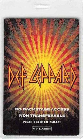 Def Leppard Backstage Pass 2012 VIP Variant 2