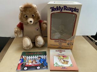 Vintage Teddy Ruxpin 1985 Worlds Of Wonder Animated Talking Toy Bear W/box