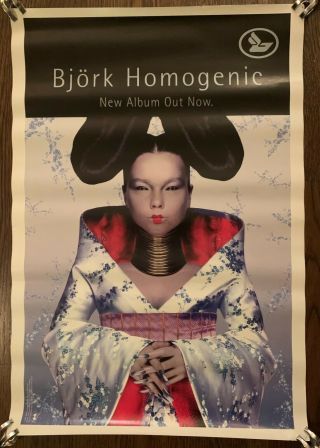 Bjork - Homogenic Lp 1997 Us Promo Poster 16.  5 X 24