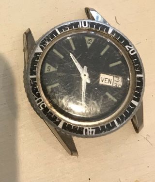 Vintage Gents 17j Seiko Automatic Divers Watch Cal.  7009a For Spares